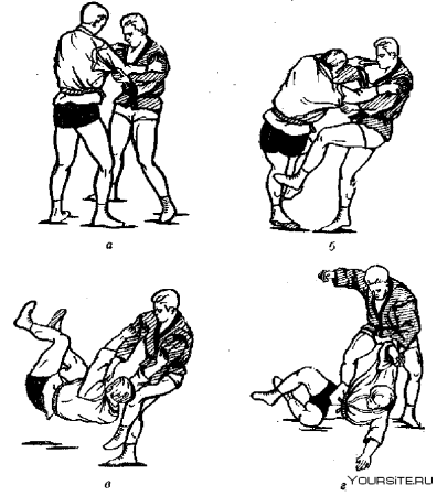 Самбо приемы броски