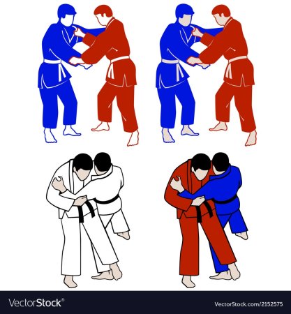 Силуэт дзюдоиста и самбиста