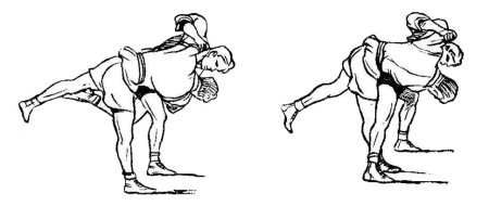 Передняя подсечка в самбо техника