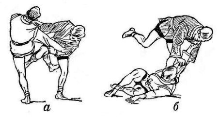 Бросок через голову самбо