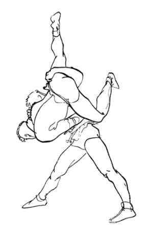 Боевое самбо рисунок карандашом