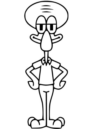 Сквидвард раскраска