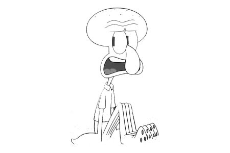 Сквидвард нарисовать