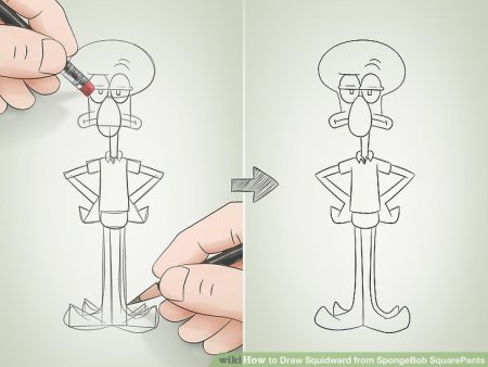 Нарисовать музыкальный прибор у Сквидварда