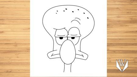 Сквидвард как нарисовать