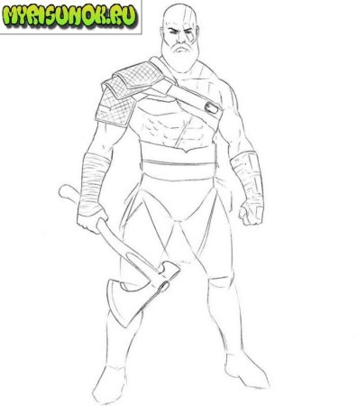 Раскраски Fortnite Kratos