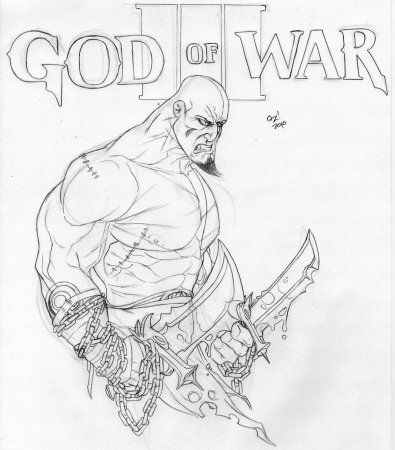 Раскраска Кратос из God of War