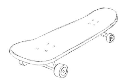 Как нарисовать скейт поэтапно