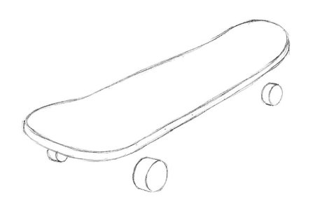 Скейт карандашом