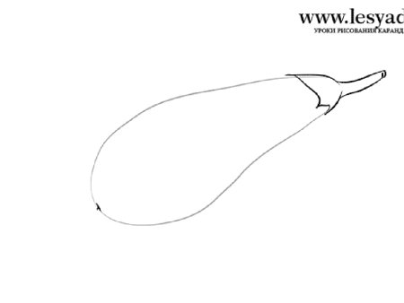 Поэтапное рисование баклажана