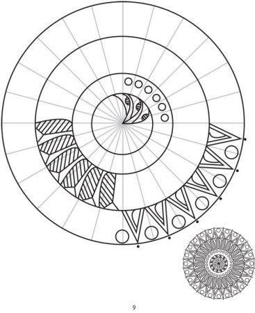 Поэтапный рисунок мандалы