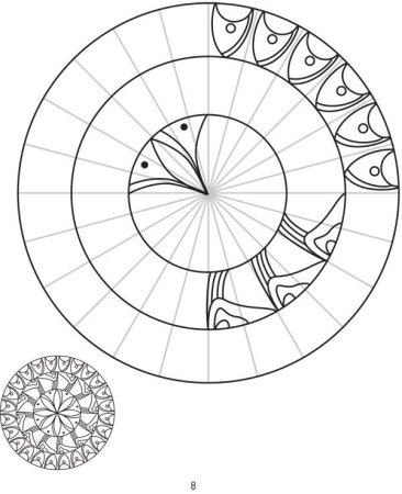 Мандала схема рисования