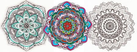 Мандала циркулем рисунок