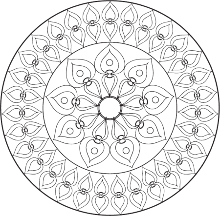 Орнамент в круге легкий