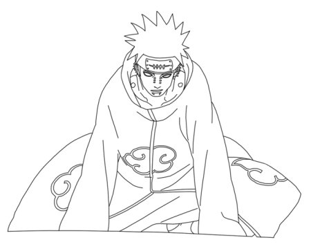 Раскраски Акацуки Яхико