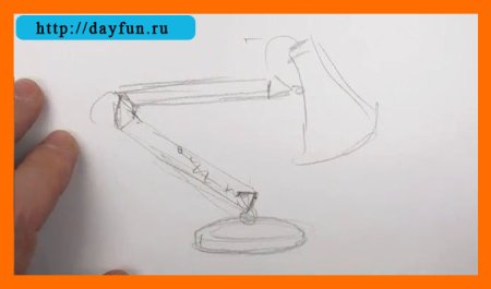 Светильник поэтапно карандашом