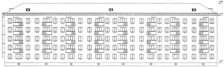 Фасад панельного дома чертеж