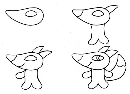 Схема рисования животных в старшей группе