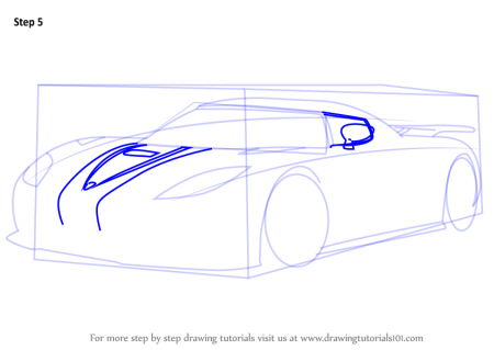 Рисунки Бугатти Вейрон поэтапно