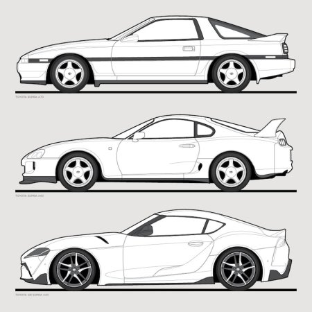 Toyota Supra a90 чертеж