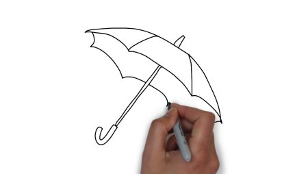 Рисование зонтик