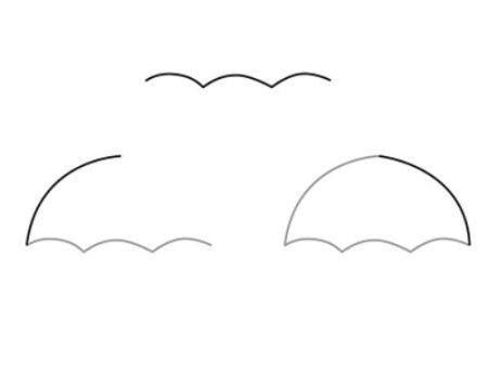 Поэтапное рисование зонтика для детей