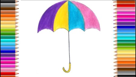 Зонт карандашом