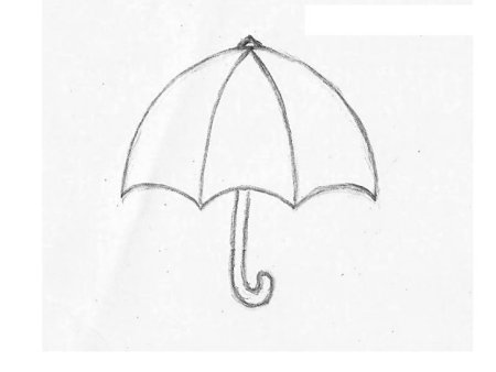 Трафарет зонта для рисования