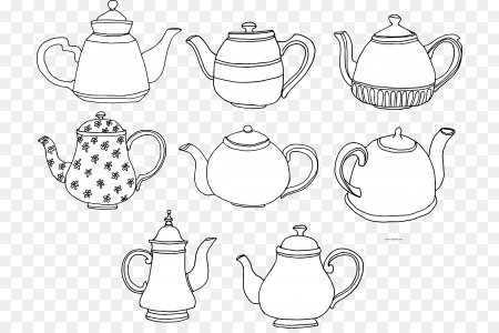 Пошаговое рисование чайника для детей