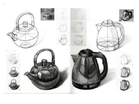 Чайник и чашка рисунок