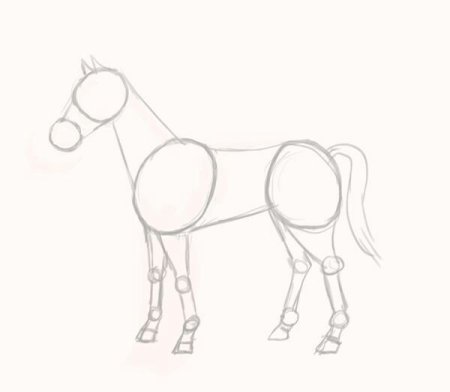 Лошадь для рисования детям