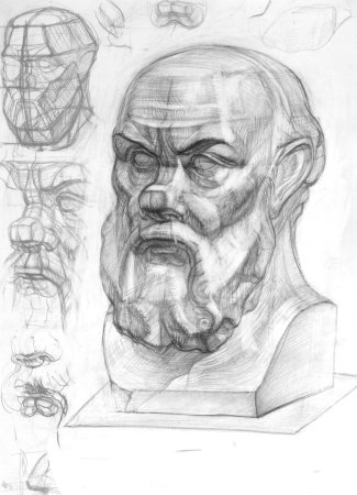 Сократ учебный Академический бюст