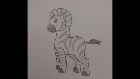 Поэтапное рисование зебры для детей