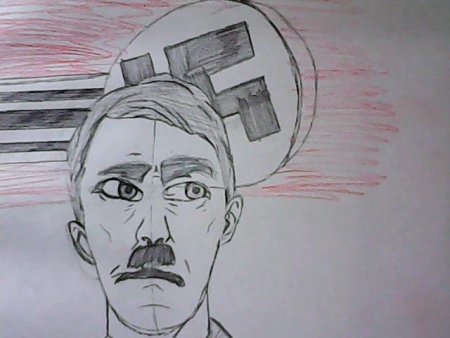 Адольф Гитлер карандашом