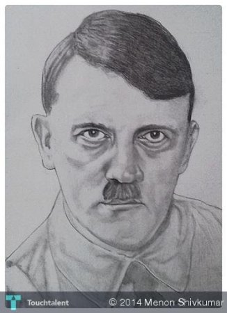 Нарисованный Адольф Гитлер