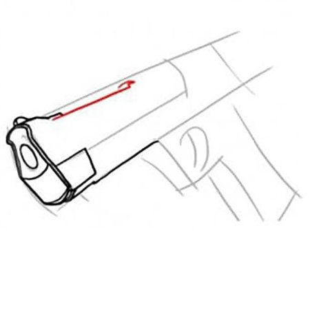 Рисование оружия поэтапно