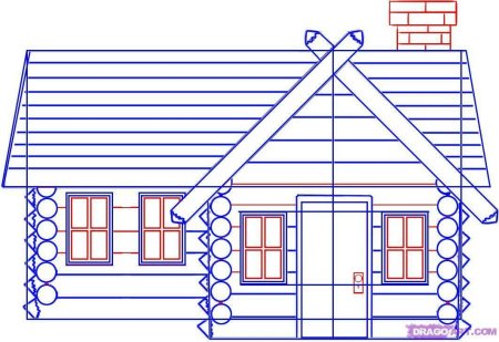 Рисование русской избы