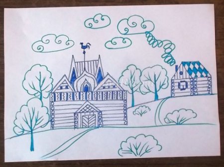 Русский Терем рисование на тему
