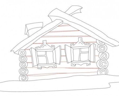 Изба раскраска