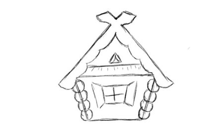 Избушка раскраска для детей