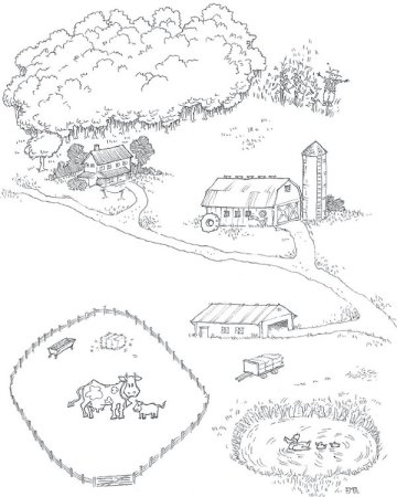 Ферма рисунок карандашом