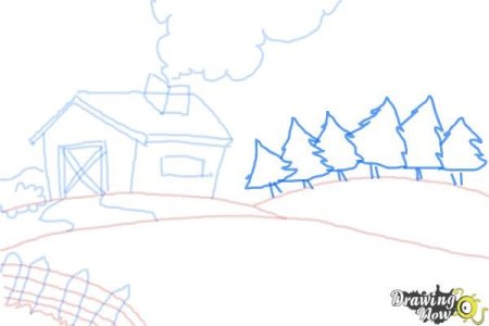 Ферма рисунок поэтапно