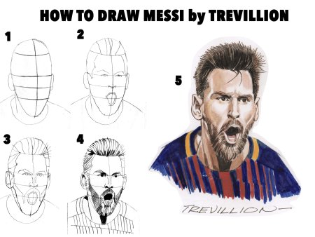 How to draw Messi