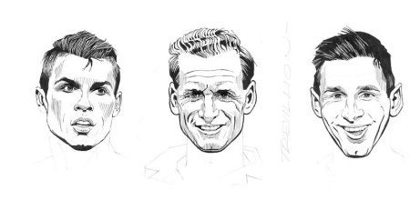 Раскраска Роналдо и Месси