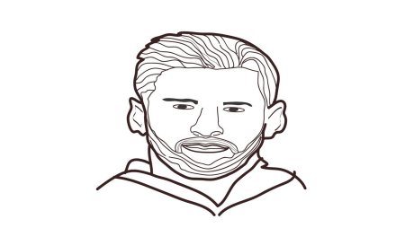 Рисунок Лео Месси легкий карандашом