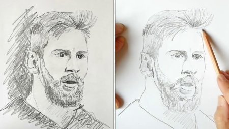 Месси карандашом