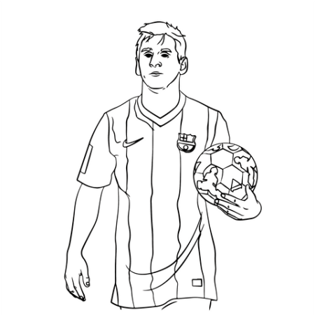 Раскраска футбол Месси Роналду