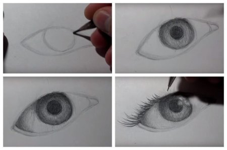 Глаза для рисования на бумаге карандашом