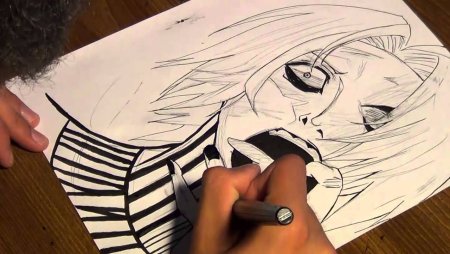 Такизава карандашом