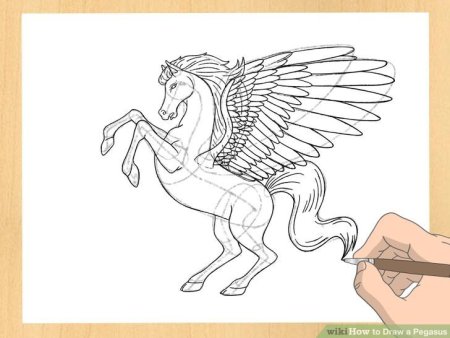 Нарисовать Пегаса древнегреческого